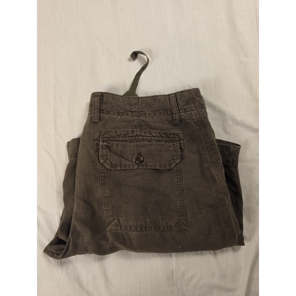 Banana Republic Shorts Mens 33 Brown Linen Chino Casual Summer Garment Dye